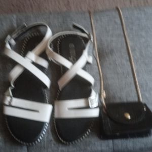 Sandals and a purse